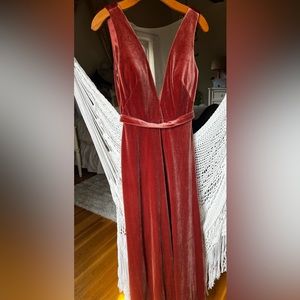 Jenny Yoo Velvet Maxi Dress